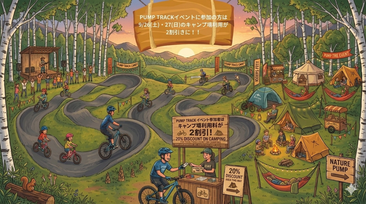 【PUMP TRACKイベント参加者キャンプ2割引のお知らせ】